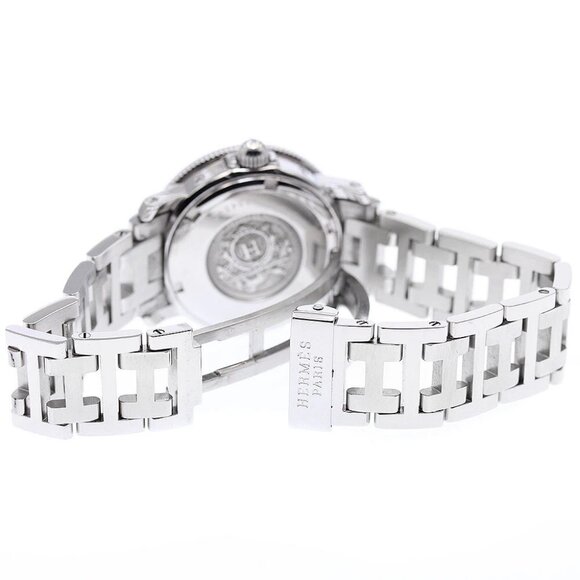 HERMES Clipper diver CL5.210 Date white Dial Quartz Ladies Watch_880739 - Picture 3 of 6